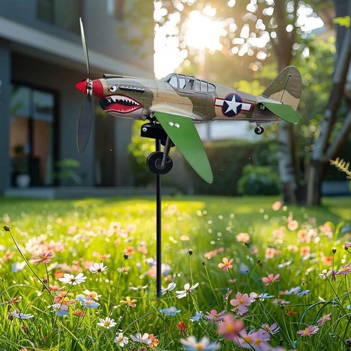 Airplane metal windmill - airplane,