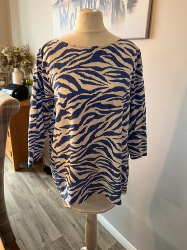 Womans cotton striped 3 4 - m&s,