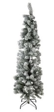 Home Slim 6ft Pop Up Snowy Artificial Christmas Tree - Green & White