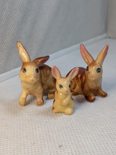 Rabbit plastic figurines set - rabbit,