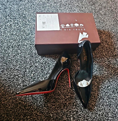 Black patent leather court - leather,