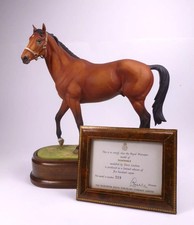 ROYAL WORCESTER RACEHORSE NIJINSKY DORIS LINDNER RW3893 - PERFECT WITH CERT.