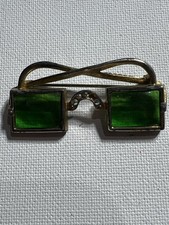 Rare Vintage Redox Rodox  Sunglasses Modern Brooch Pin With Rhinestones green