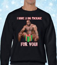 I HAVE A BIG PACKAGE FOR YOU CHRISTMAS JUMPER SWEATER FUNNY MEME WOOD RUDE TOP