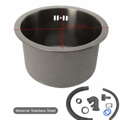 Round kitchen sink - camper, van