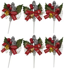 6 x GREEN HOLLY SPRAYS