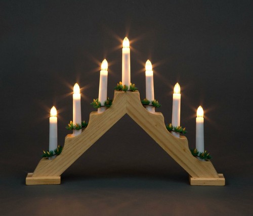 Christmas candle bridge wooden - bridge,