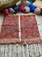 2 Vintage Hand-Embroidered Fabric Panels/Ethnic Design