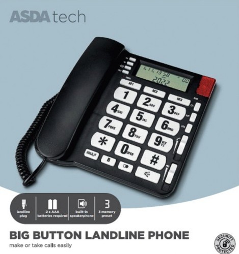 Big button landline telephone - big,