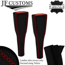 Red lux stitch - leather, long