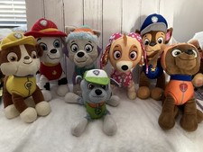 Paw Patrol Soft Toy Plush Teddy Skye Marshall Everest Rubble Set x 7 bundle