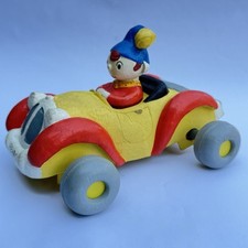 Noddy Bendy Car Foam Rubber Toy Removable Noddy Collectable L26 cm MCM c1980