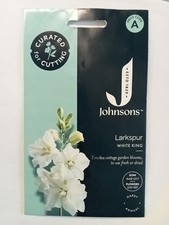 Johnsons White King Larkspur Seed's Curated For Cutting 400 seeds