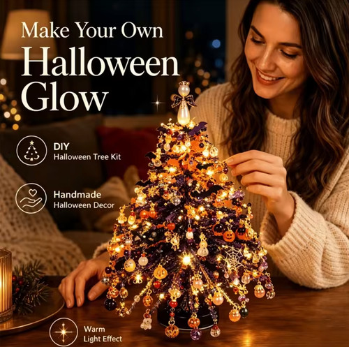 Beaded halloween tree kit diy - beaded,