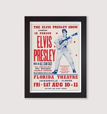 Framed Elvis Presley 1956 Reproduction Concert Poster Print Wall Art