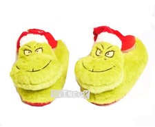 Dr.Seuss Grinch Mens,Ladies,Kids Family Xmas Cosy Indoor slippers Mules Festive