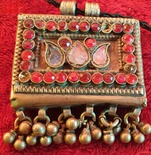 Vintage Afghani Kuchi Ethnic Boho Tribal Belly Dance necklace Pendant small #7