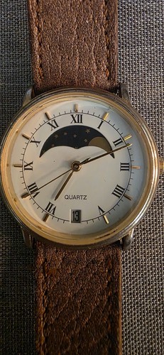 Vintage quartz 90s gents - vintage, moon