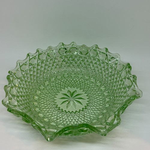 Vintage green pressed glass - vintage,