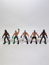 WWF WWE Jakk's Mini Wrestling Figures Micro Wrestlers  ,  5 figures 1990