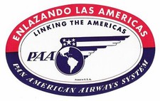 Rare 1950's Pan American Airways Vintage Airline Baggage or Case Sticker