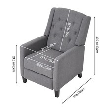 Modern single sofa with 140 - single, 140°