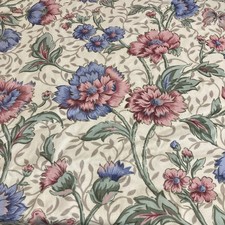 Vintage  ‘Sanderson style’ Floral Curtains Blues and pinks 50”w x 82” long 