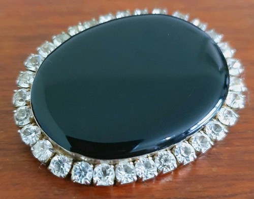Vintage black rhinestone - black,