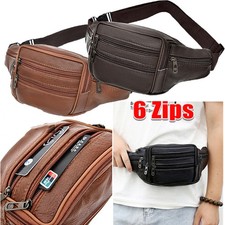 LARGE LEATHER BUM WAIST BAG