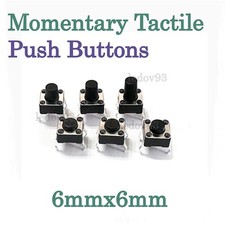 Momentary Tactile Switch Black