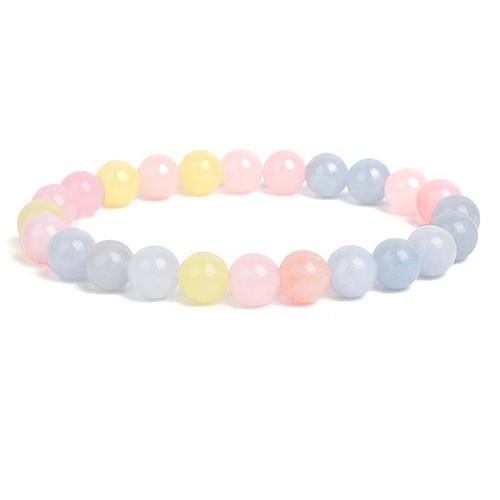 Natural stone beads bracelet - natural,