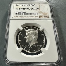 2010-S 50C SILVER PROOF Kennedy Half Dollar, NGC PF69 ULTRA CAMEO (86811)