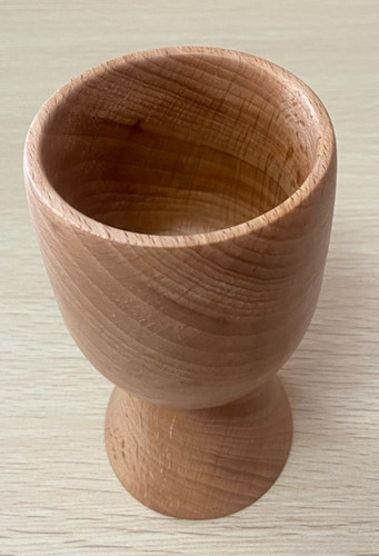 Hand turned wooden goblet made - turned,