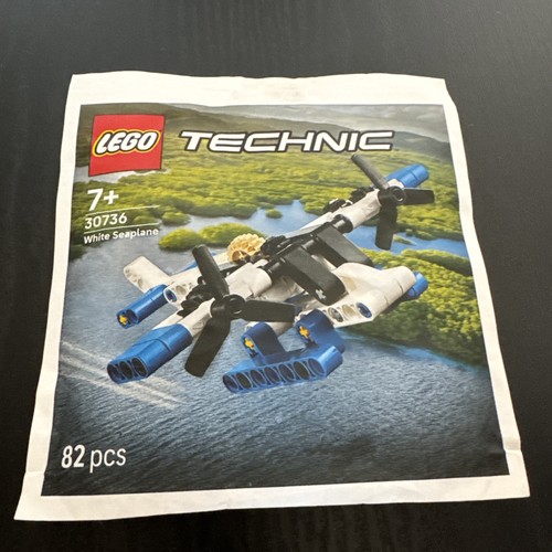 Lego technic white seaplane - technic,