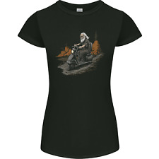 Old School Scooter Rider Moped Man Womens Petite Cut T-Shirt