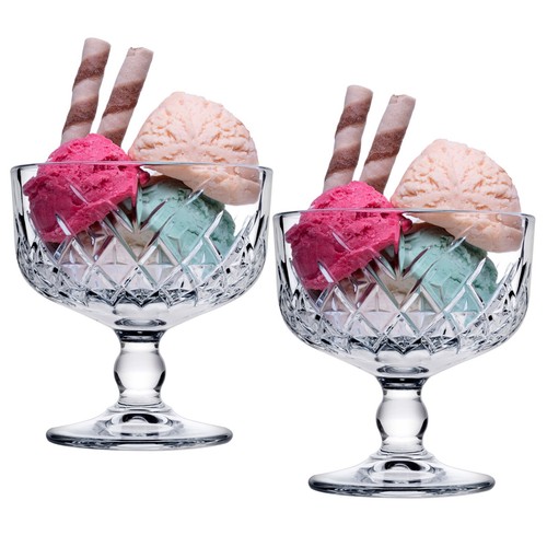 Pcs glass footed ice - pcs,