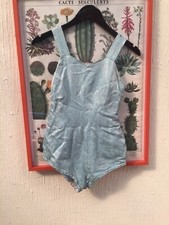 VINTAGE 50s BATHING SUIT BODY SMALL 6-8 showgirl 60s REVERSABLE LUREX Micro