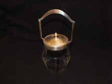 A Vintage glass biscuit barrel