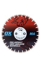 Ox Spectrum 450mm x 25.4mm Bore Superior Shark Diamond Asphalt Blade, MA-450/25