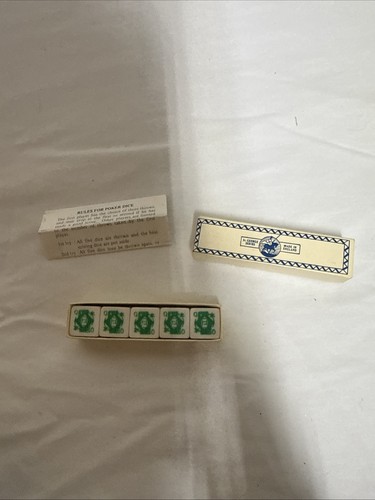 Vtg poker dice set in - dice,