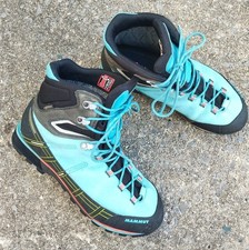 MAMMUT *Kento* Blue Black Leather Gore-Tex Mountain Snow Hiking Boots UK 7/EU 41