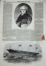 Original Old Antique Print