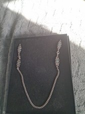 Sarah Coventry Silver Tone Necklace With Turquoise Beads New In Box