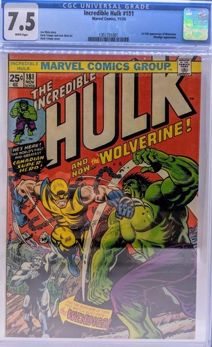 Incredible hulk 181 cgc 5 - cgc, 7.5