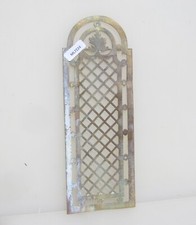 Victorian Brass Pierced Finger Plate Push Door Handle French Antique Old Vintage