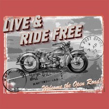 Live Ride Free Vintage Bike T