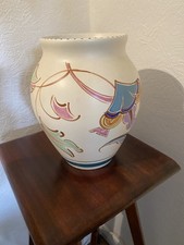 Vintage Signed Art Pottery Large Vase Honiton Devon Signed P Norton
