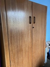 Vintage E Gomme G Plan Mid Century Oak Double Wardrobe