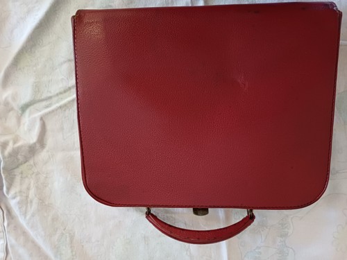 Vintage red leather writing - vintage,