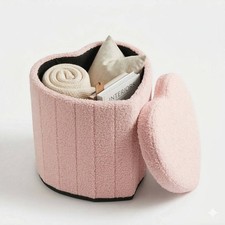 Heart Shape Boucle Storage